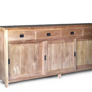 Dressoir met 3 schuifdeuren en 4 lades