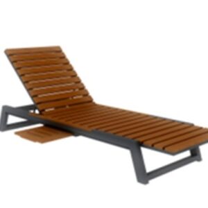 Ligbed Aluminium met teak