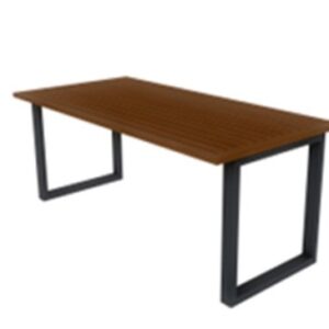 Tafel Aluminium met teak 265X102
