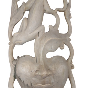 Houten muurmasker "Fairy of the Wood" Medium